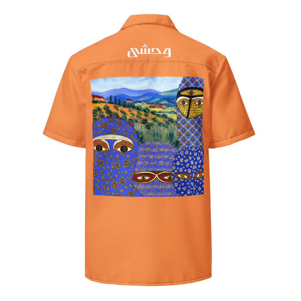 FLSTN Orange Button Up